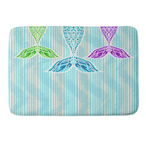 Lisa Argyropoulos Mermaids and Stripes Sea Memory Foam Bath Mat