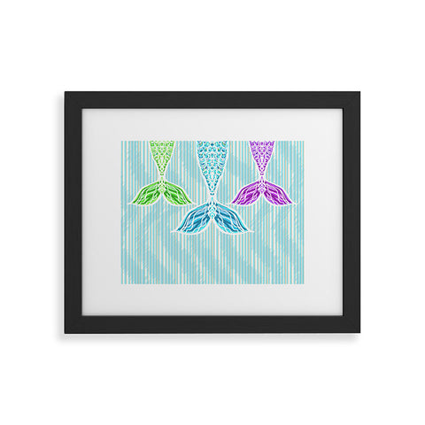 Lisa Argyropoulos Mermaids and Stripes Sea Framed Art Print
