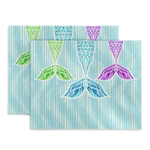 Lisa Argyropoulos Mermaids and Stripes Sea Placemat