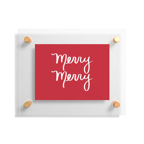 Lisa Argyropoulos Merry Merry Red Floating Acrylic Print