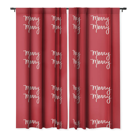 Lisa Argyropoulos Merry Merry Red Blackout Window Curtain