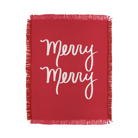 Lisa Argyropoulos Merry Merry Red Throw Blanket