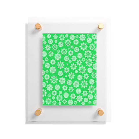 Lisa Argyropoulos Mini Flurries on Jolly Green Floating Acrylic Print