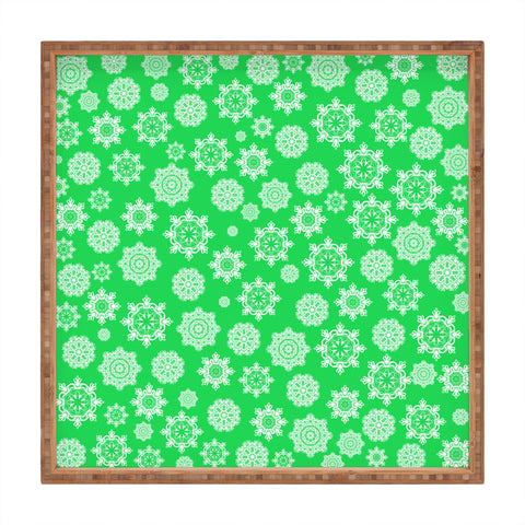 Lisa Argyropoulos Mini Flurries on Jolly Green Square Tray