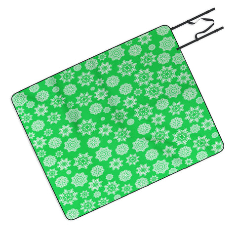 Lisa Argyropoulos Mini Flurries on Jolly Green Picnic Blanket