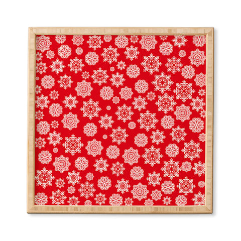 Lisa Argyropoulos Mini Flurries On Red Framed Wall Art