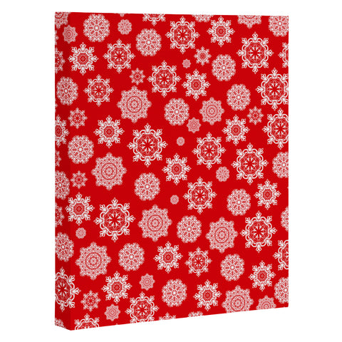 Lisa Argyropoulos Mini Flurries On Red Art Canvas