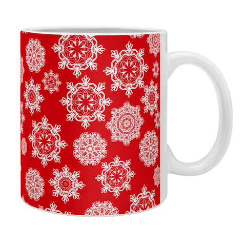 Lisa Argyropoulos Mini Flurries On Red Coffee Mug
