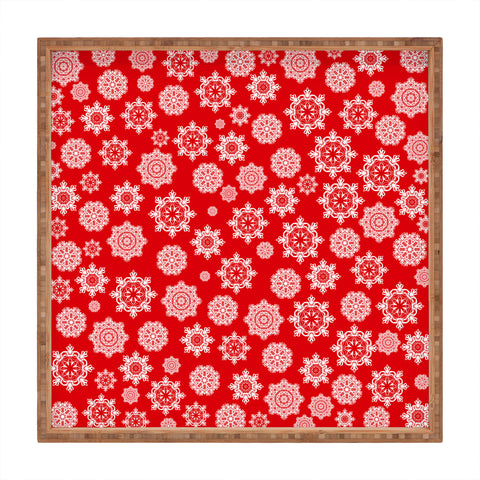Lisa Argyropoulos Mini Flurries On Red Square Tray