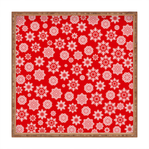 Lisa Argyropoulos Mini Flurries On Red Square Tray