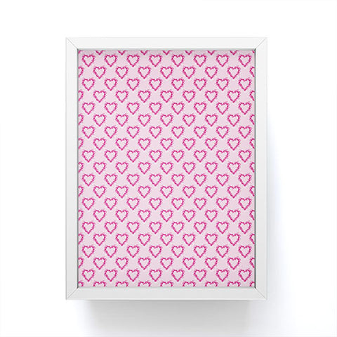 Lisa Argyropoulos Mini Hearts Pink Framed Mini Art Print