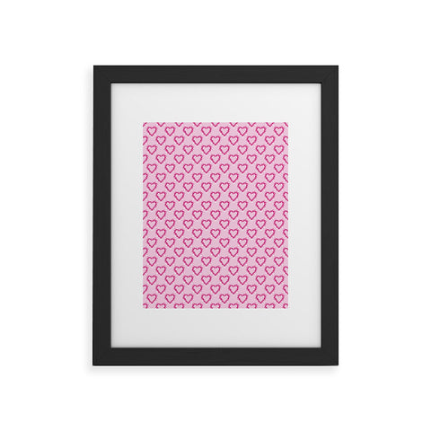 Lisa Argyropoulos Mini Hearts Pink Framed Art Print
