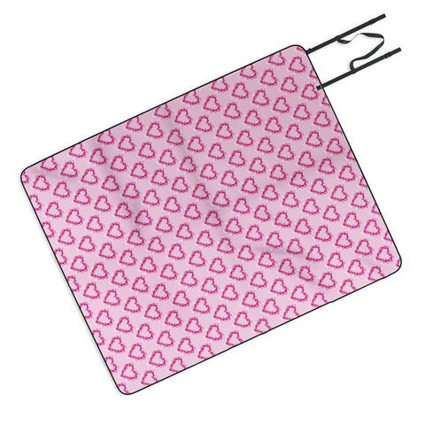 Lisa Argyropoulos Mini Hearts Pink Picnic Blanket