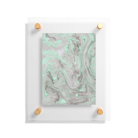 Lisa Argyropoulos Mint and Gray Marble Floating Acrylic Print