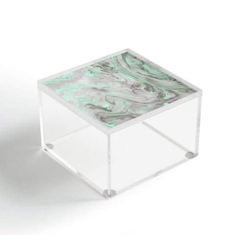Lisa Argyropoulos Mint and Gray Marble Acrylic Box
