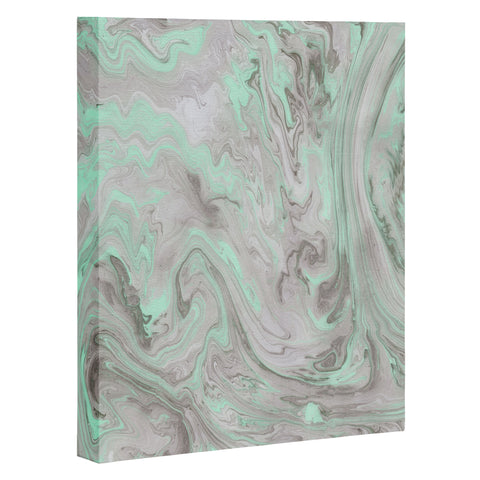 Lisa Argyropoulos Mint and Gray Marble Art Canvas