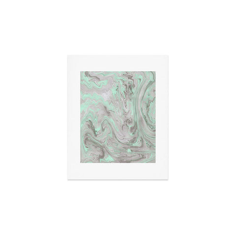 Lisa Argyropoulos Mint and Gray Marble Art Print