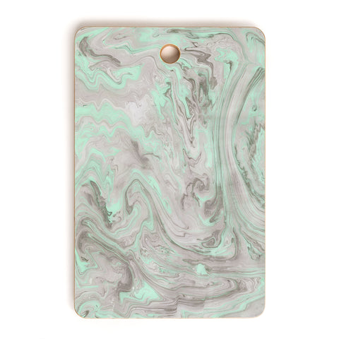 Lisa Argyropoulos Mint and Gray Marble Cutting Board Rectangle