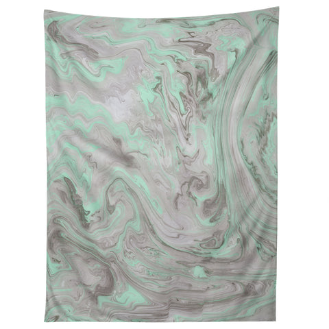 Lisa Argyropoulos Mint and Gray Marble Tapestry