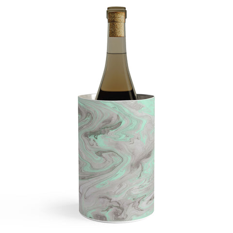 Lisa Argyropoulos Mint and Gray Marble Wine Chiller