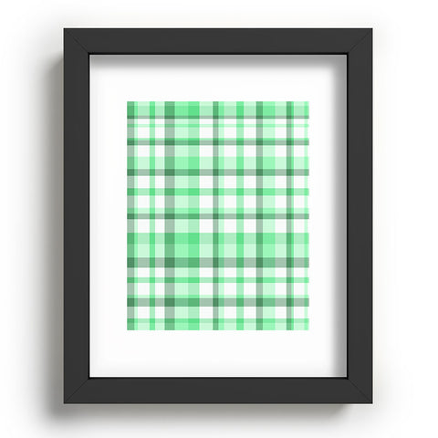 Lisa Argyropoulos Mint Plaid Recessed Framing Rectangle