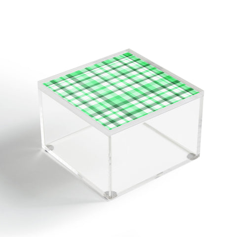 Lisa Argyropoulos Mint Plaid Acrylic Box
