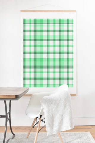 Lisa Argyropoulos Mint Plaid Art Print And Hanger