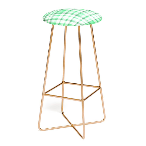 Lisa Argyropoulos Mint Plaid Bar Stool