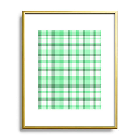 Lisa Argyropoulos Mint Plaid Metal Framed Art Print