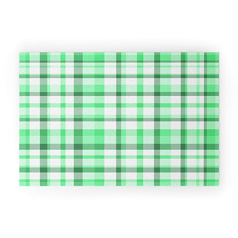 Lisa Argyropoulos Mint Plaid Welcome Mat