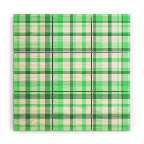 Lisa Argyropoulos Mint Plaid Wood Wall Mural