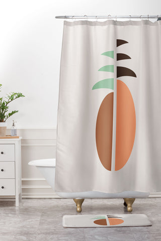 Lisa Argyropoulos Mod Pineapple Shower Curtain And Mat