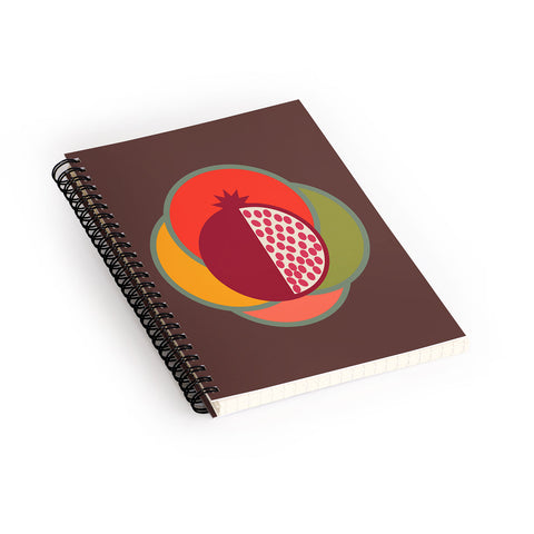 Lisa Argyropoulos Mod Pom Brown Spiral Notebook