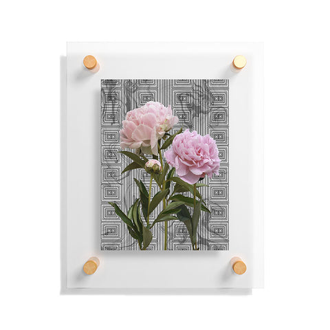 Lisa Argyropoulos Modern Grecco Peonies Floating Acrylic Print