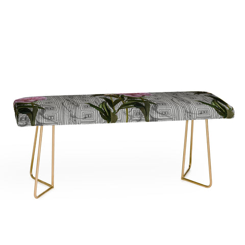 Lisa Argyropoulos Modern Grecco Peonies Bench