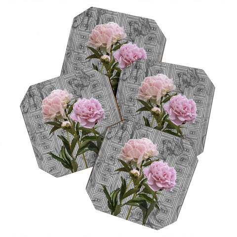 Lisa Argyropoulos Modern Grecco Peonies Coaster Set