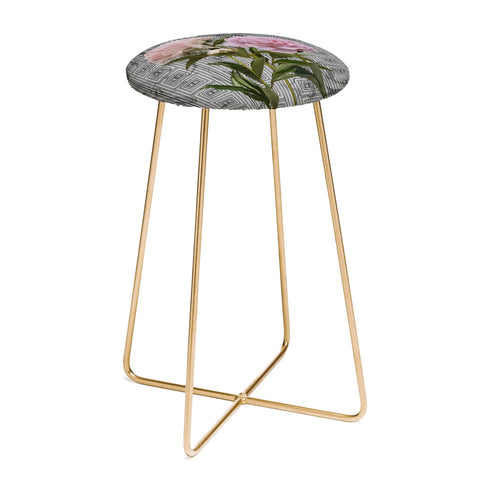 Lisa Argyropoulos Modern Grecco Peonies Counter Stool