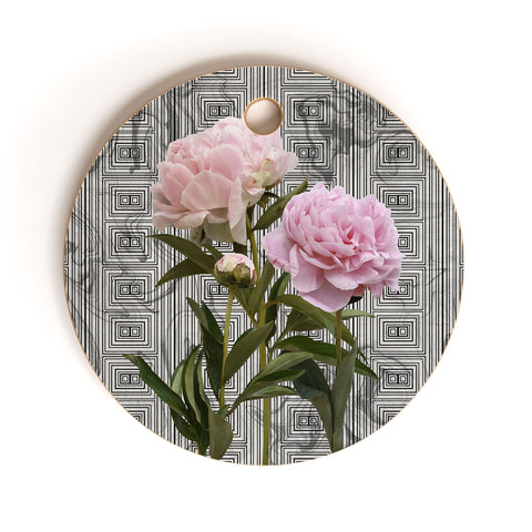 Lisa Argyropoulos Modern Grecco Peonies Cutting Board Round