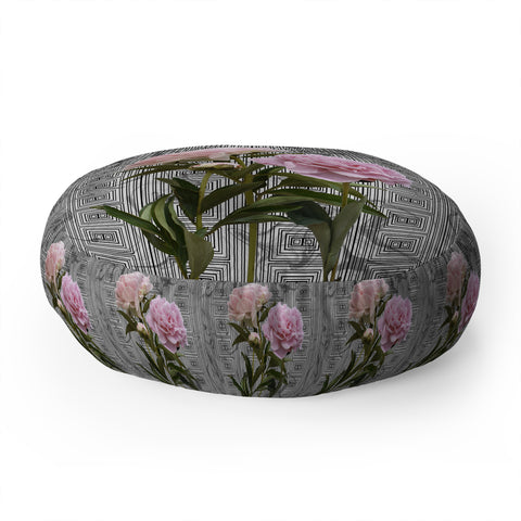 Lisa Argyropoulos Modern Grecco Peonies Floor Pillow Round