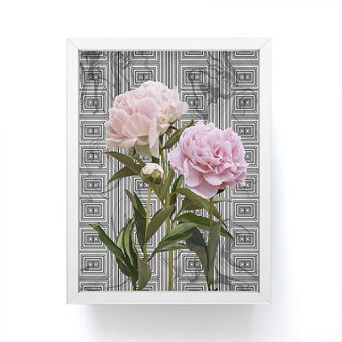 Lisa Argyropoulos Modern Grecco Peonies Framed Mini Art Print