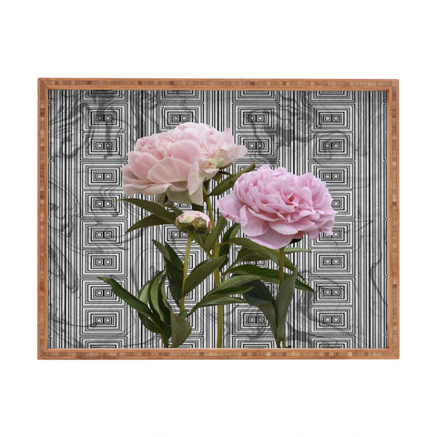 Lisa Argyropoulos Modern Grecco Peonies Rectangular Tray