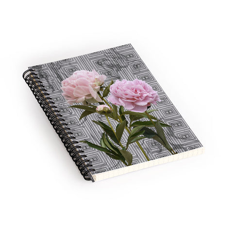Lisa Argyropoulos Modern Grecco Peonies Spiral Notebook