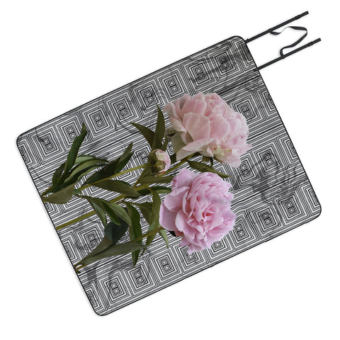 Lisa Argyropoulos Modern Grecco Peonies Picnic Blanket