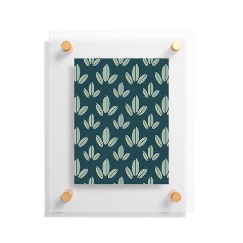 Lisa Argyropoulos Modern Leaves Dk Green Floating Acrylic Print