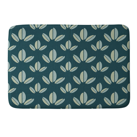 Lisa Argyropoulos Modern Leaves Dk Green Memory Foam Bath Mat
