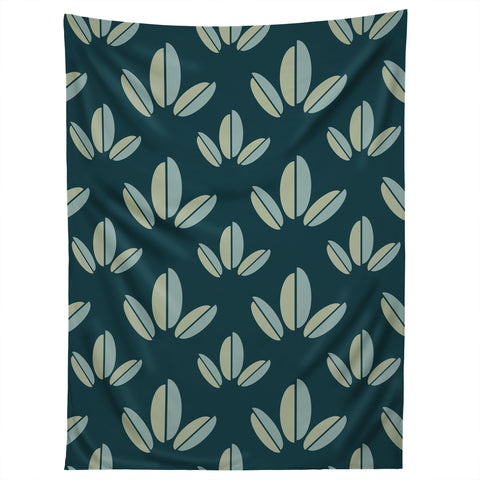 Lisa Argyropoulos Modern Leaves Dk Green Tapestry