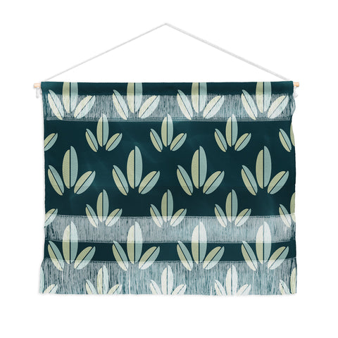 Lisa Argyropoulos Modern Leaves Dk Green Wall Hanging Landscape