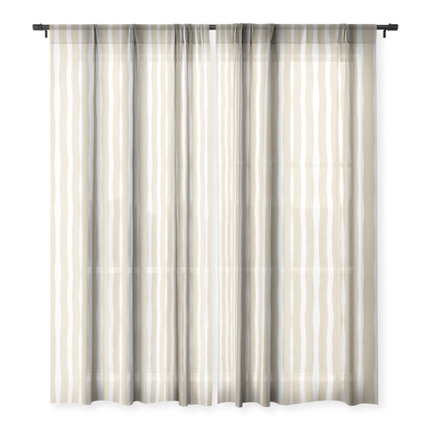 Lisa Argyropoulos Modern Lines Neutral Sheer Window Curtain