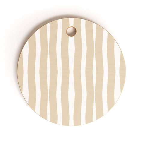 Lisa Argyropoulos Modern Lines Neutral Cutting Board Round