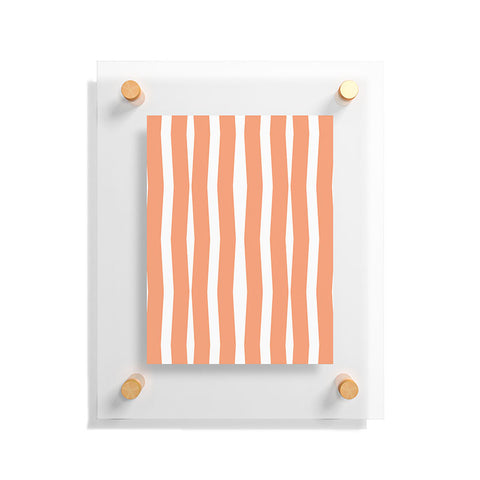 Lisa Argyropoulos Modern Lines Peach Floating Acrylic Print